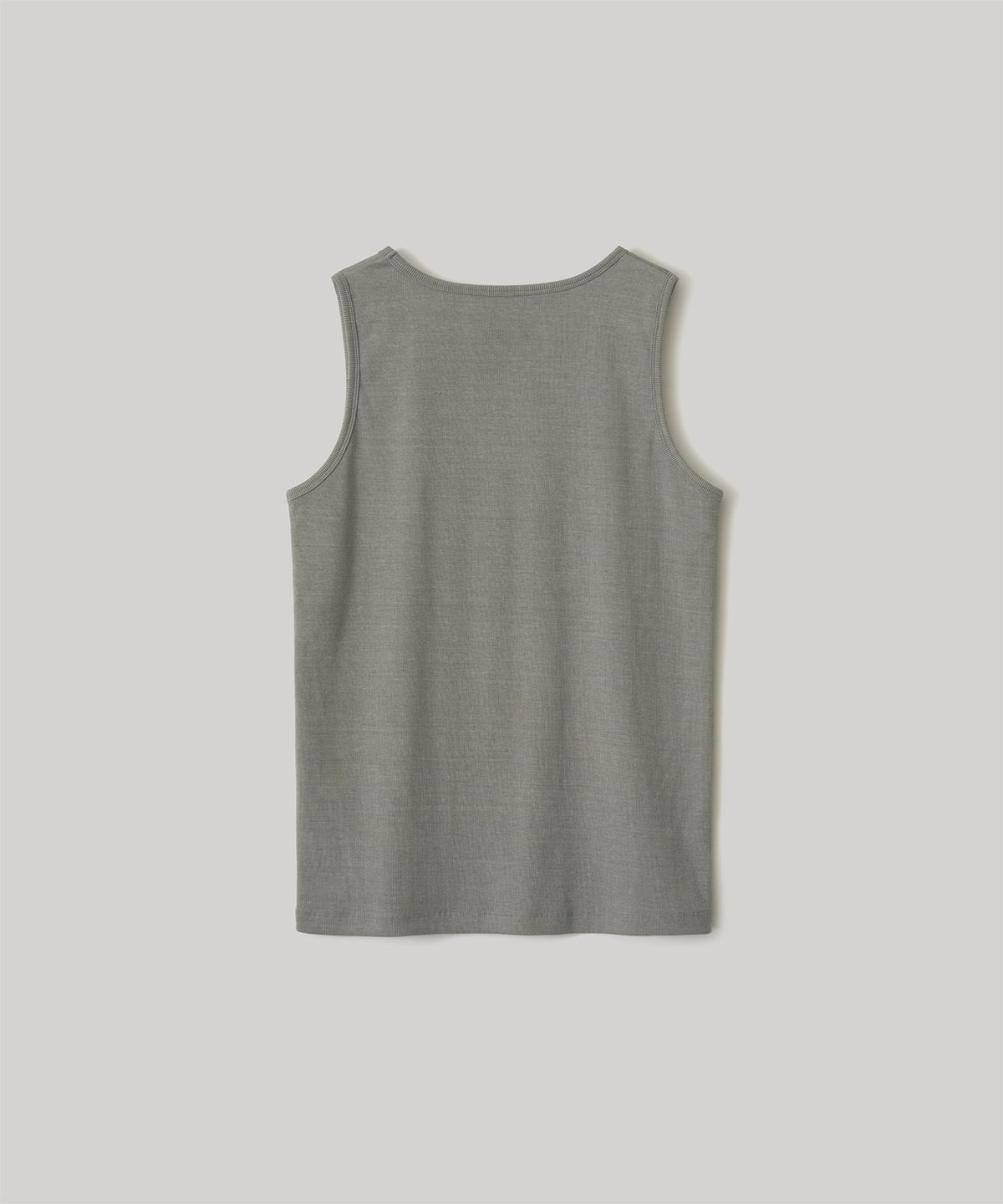 어나더 오피스(ANOTHER OFFICE) Dyed Ribbed Scoop Neck Tank (Gray)