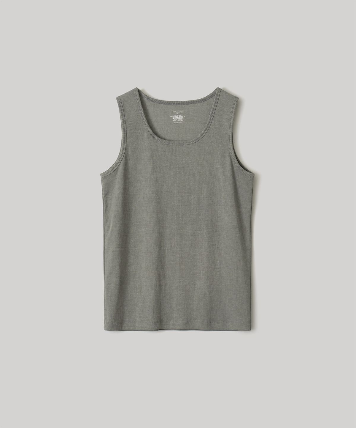 어나더 오피스(ANOTHER OFFICE) Dyed Ribbed Scoop Neck Tank (Gray)