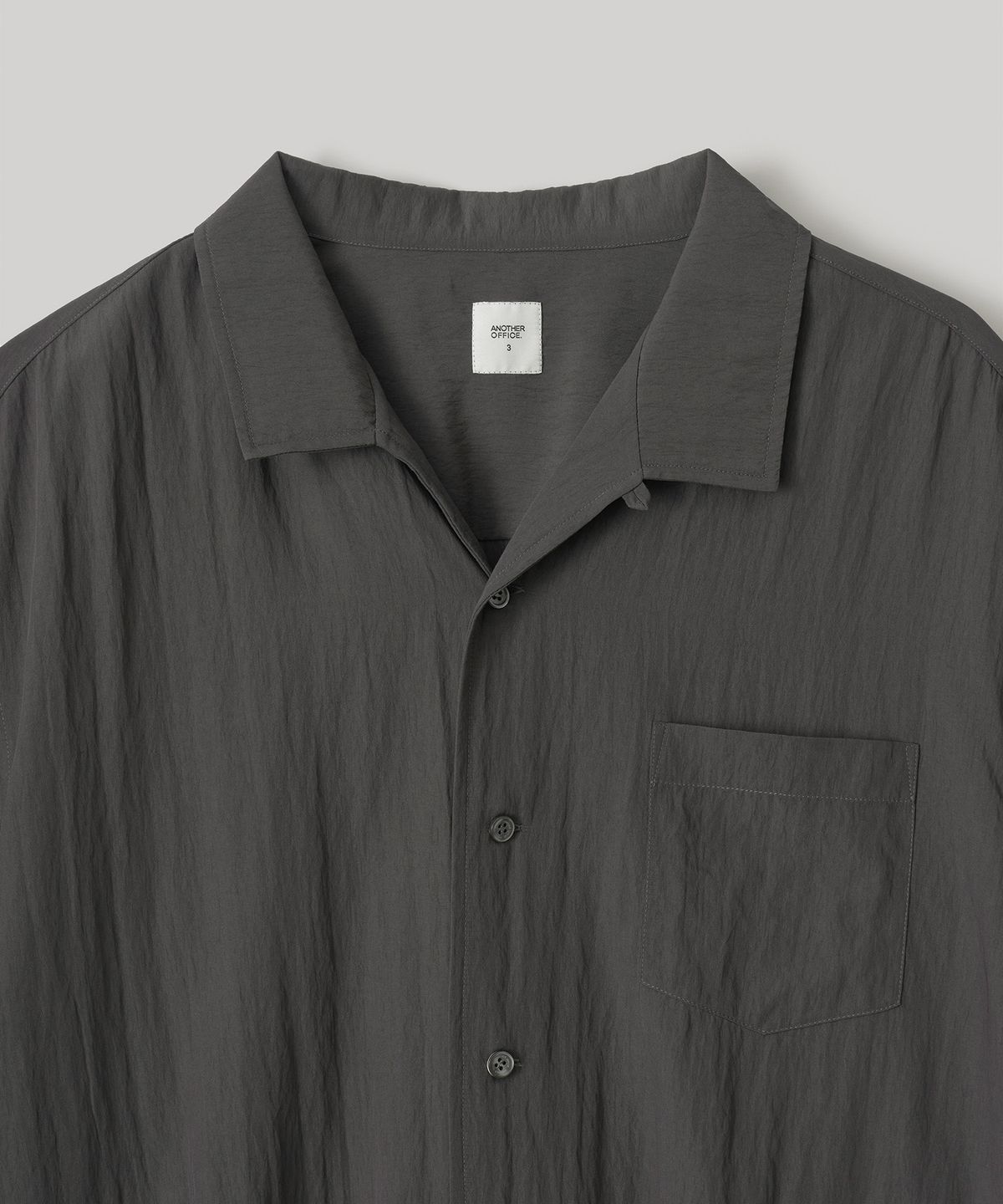 어나더 오피스(ANOTHER OFFICE) Italian Collar Shirt (Charcoal)