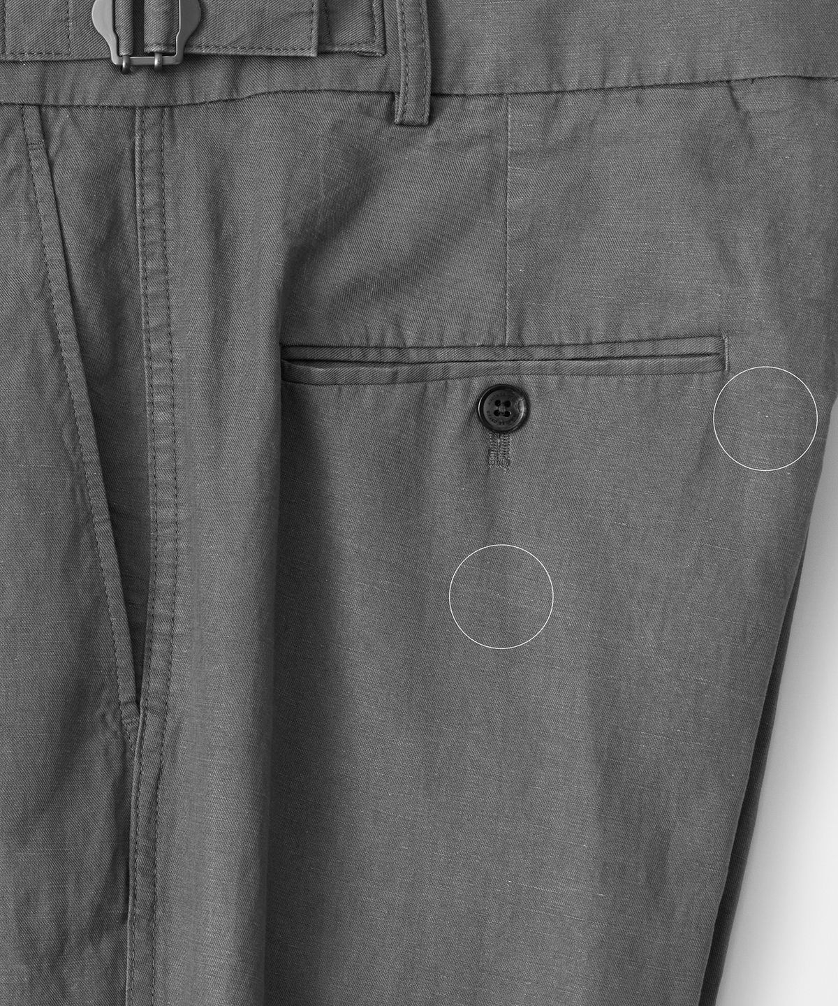 어나더 오피스(ANOTHER OFFICE) Santiago Linen Pants Flexible (Almost Black)