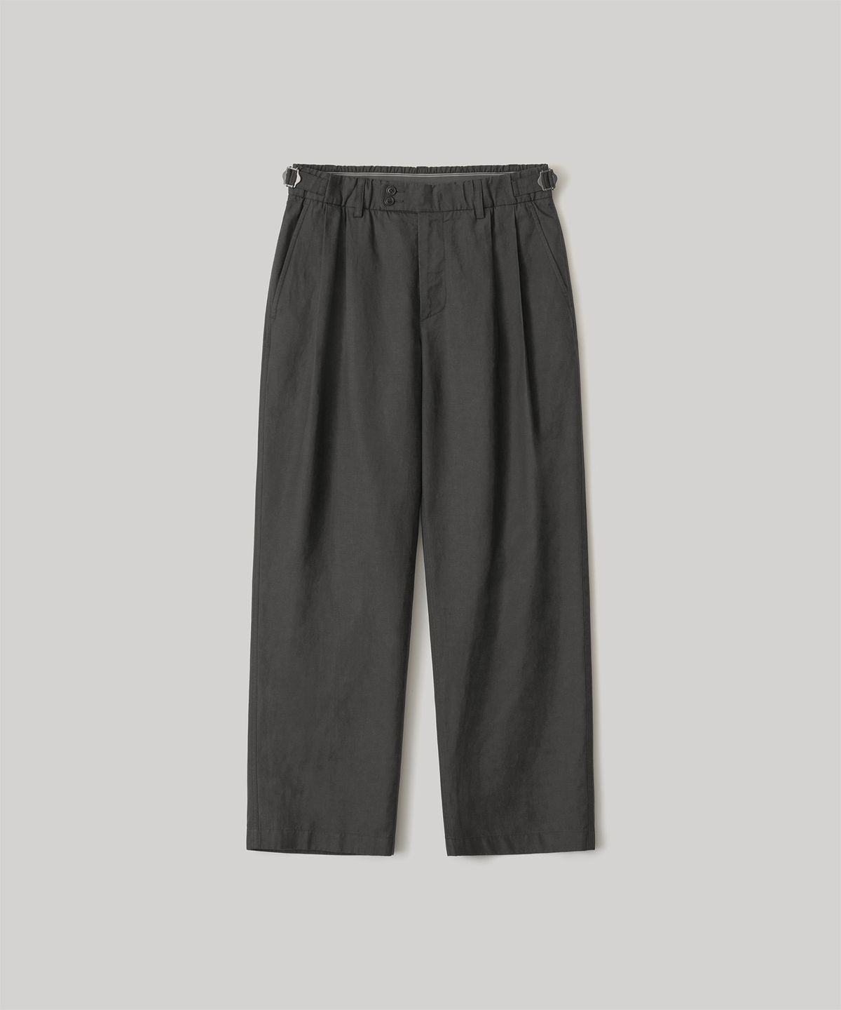 어나더 오피스(ANOTHER OFFICE) Santiago Linen Pants Flexible (Almost Black)