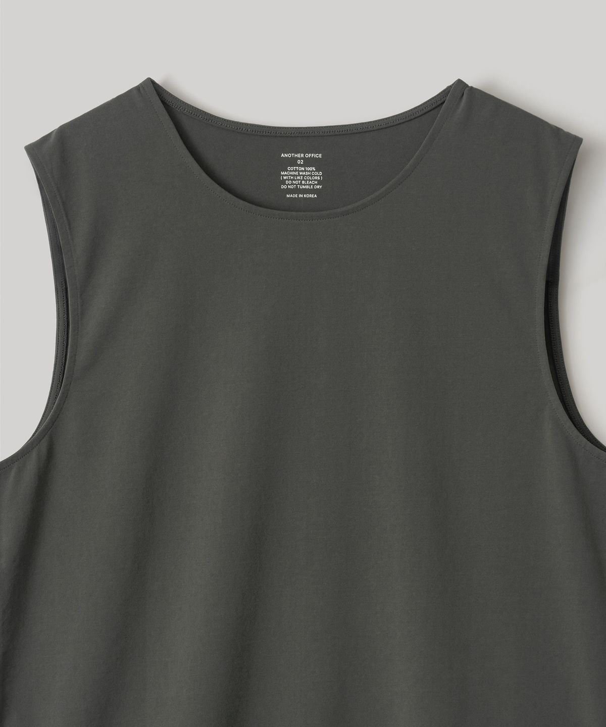 어나더 오피스(ANOTHER OFFICE) Mellow Sleeveless Tee (Charcoal)