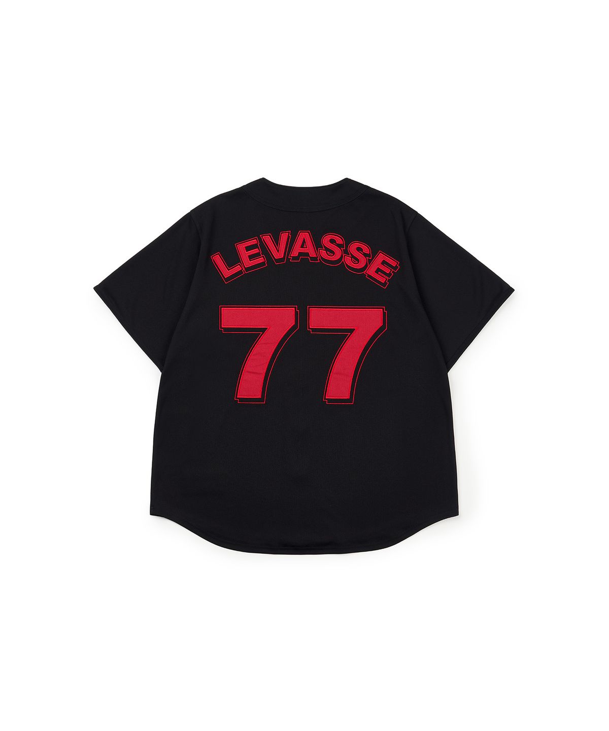 르바세(LEVASSE) Mesh Baseball Regular-fit Jersey_Black/Red