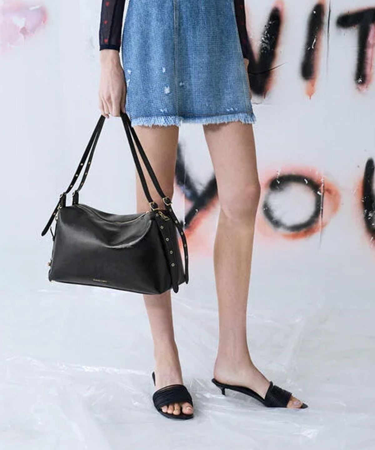 찰스앤키스(CHARLES & KEITH) 레이 슬라우치 숄더백 CK2-20782876