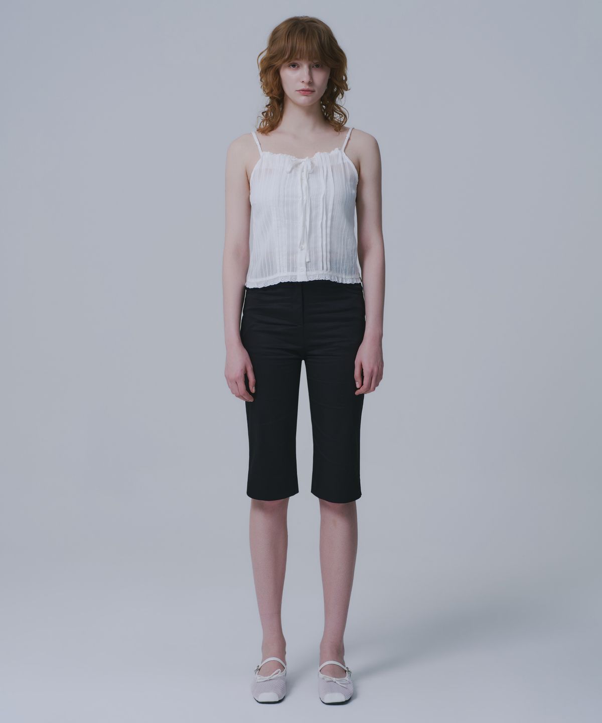 와르 포 우먼(WAARFORWOMAN) W1153 카프리 팬츠_블랙