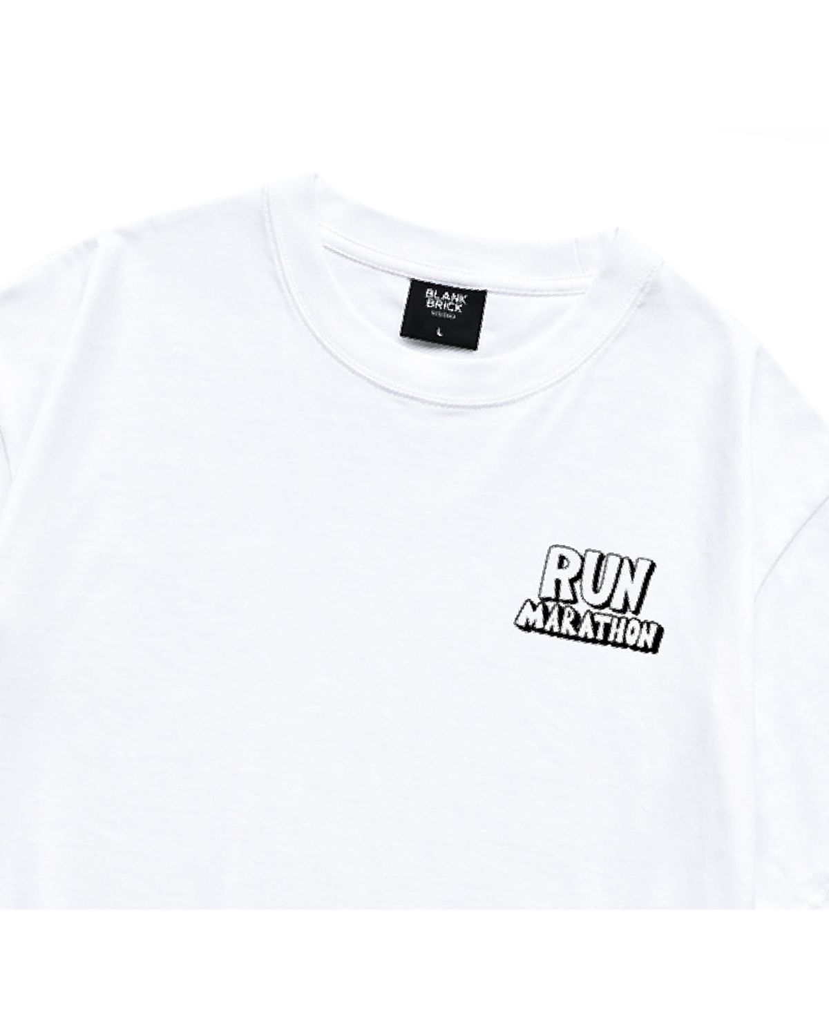 블랭크브릭(BLANKBRICK) 런 마라톤 반팔티셔츠(화이트)