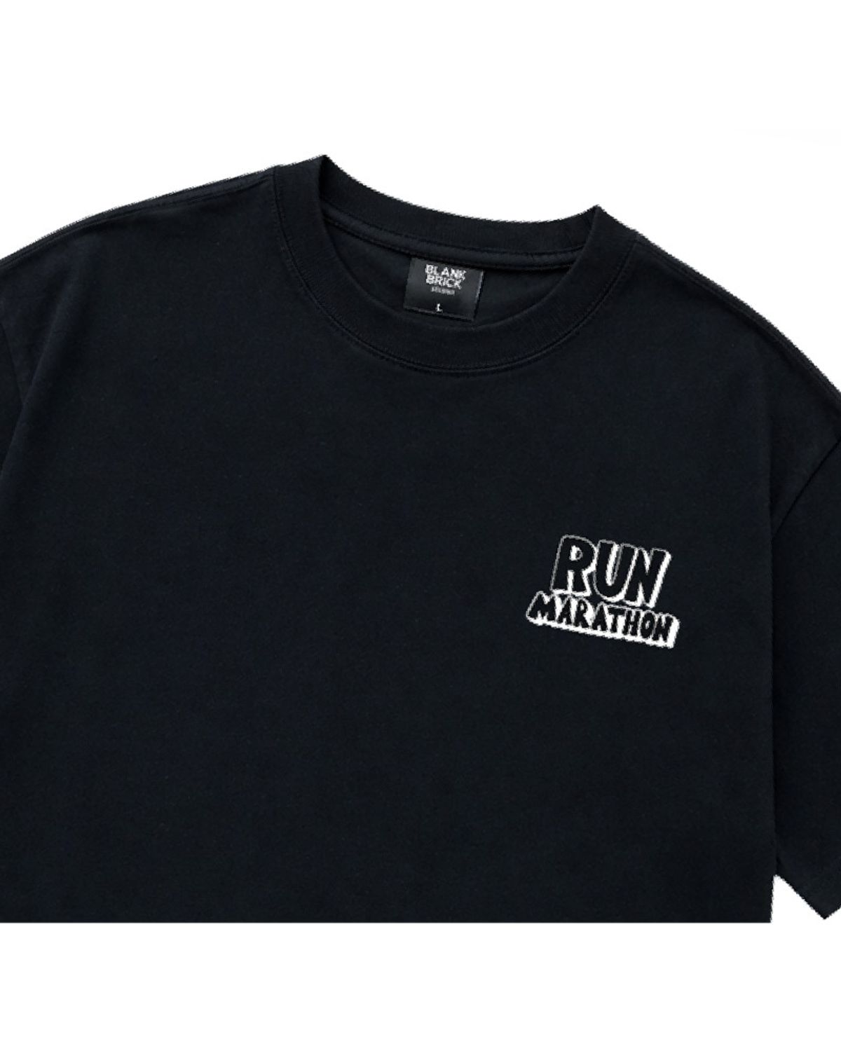 블랭크브릭(BLANKBRICK) 런 마라톤 반팔티셔츠(블랙)