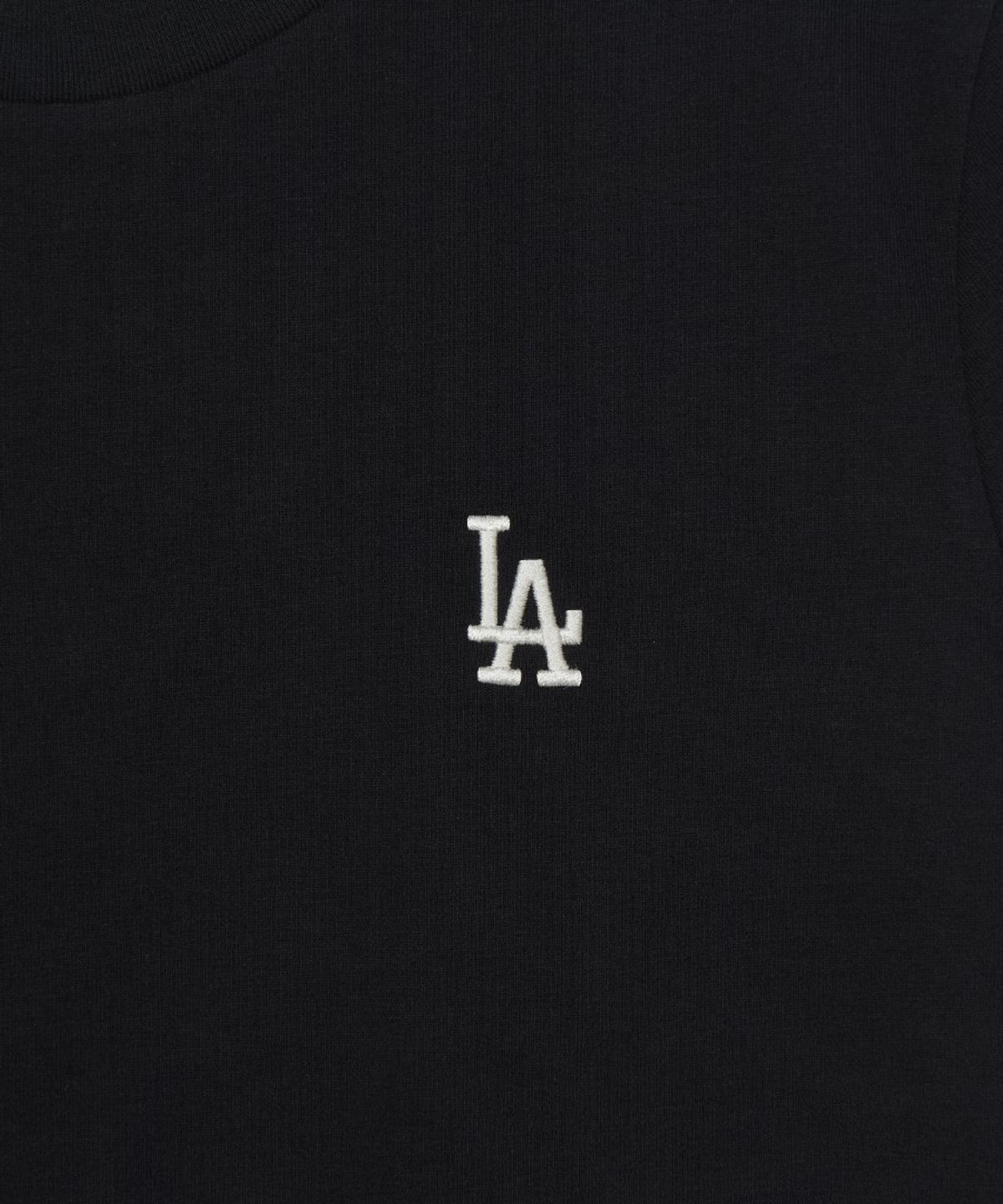 엠엘비(MLB) 여성 베이직 스몰로고 슬림핏 반팔 티셔츠 LA (Black)