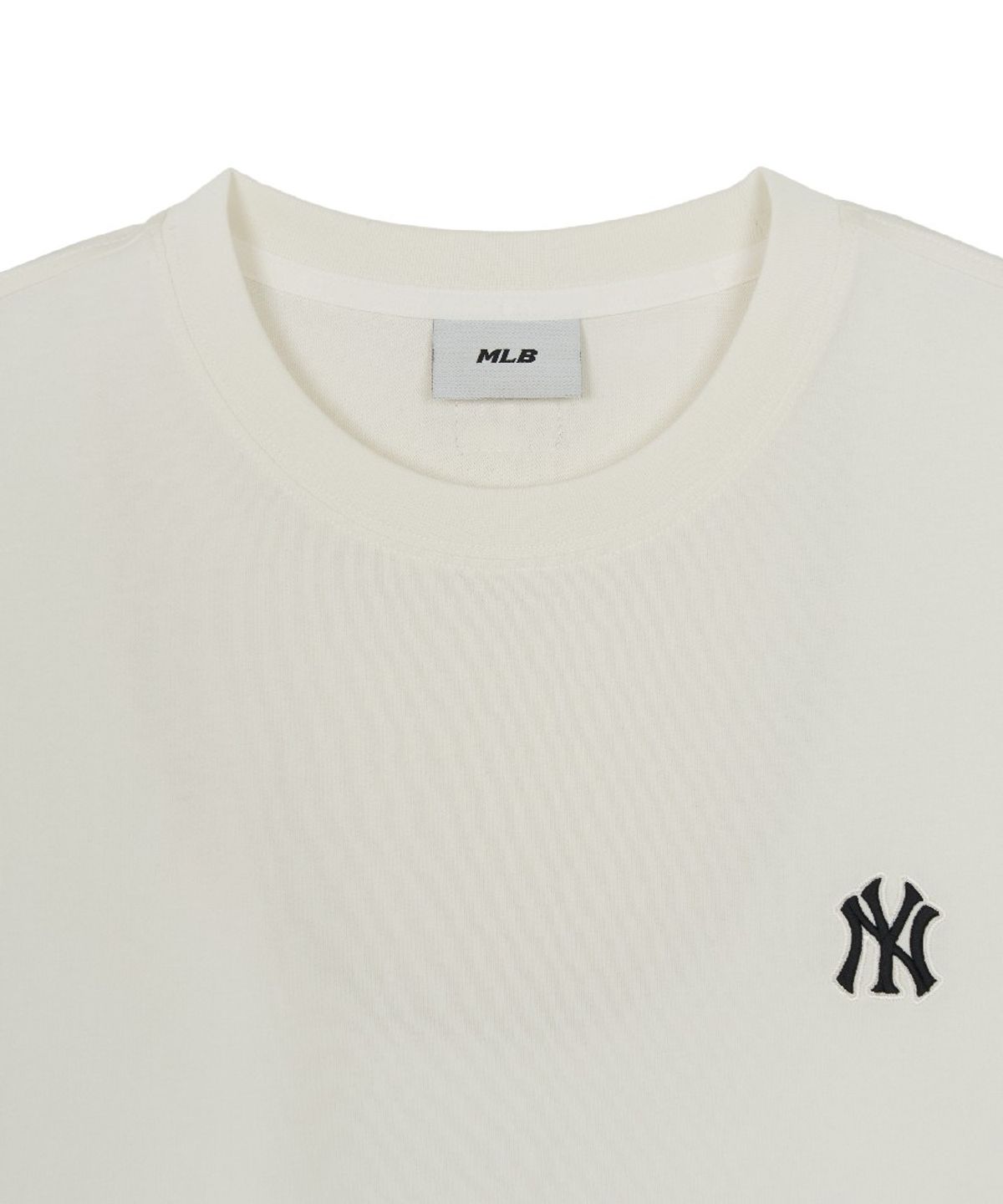 엠엘비(MLB) 베이직 스몰로고 레귤러핏 반팔 티셔츠 NY (Ivory)