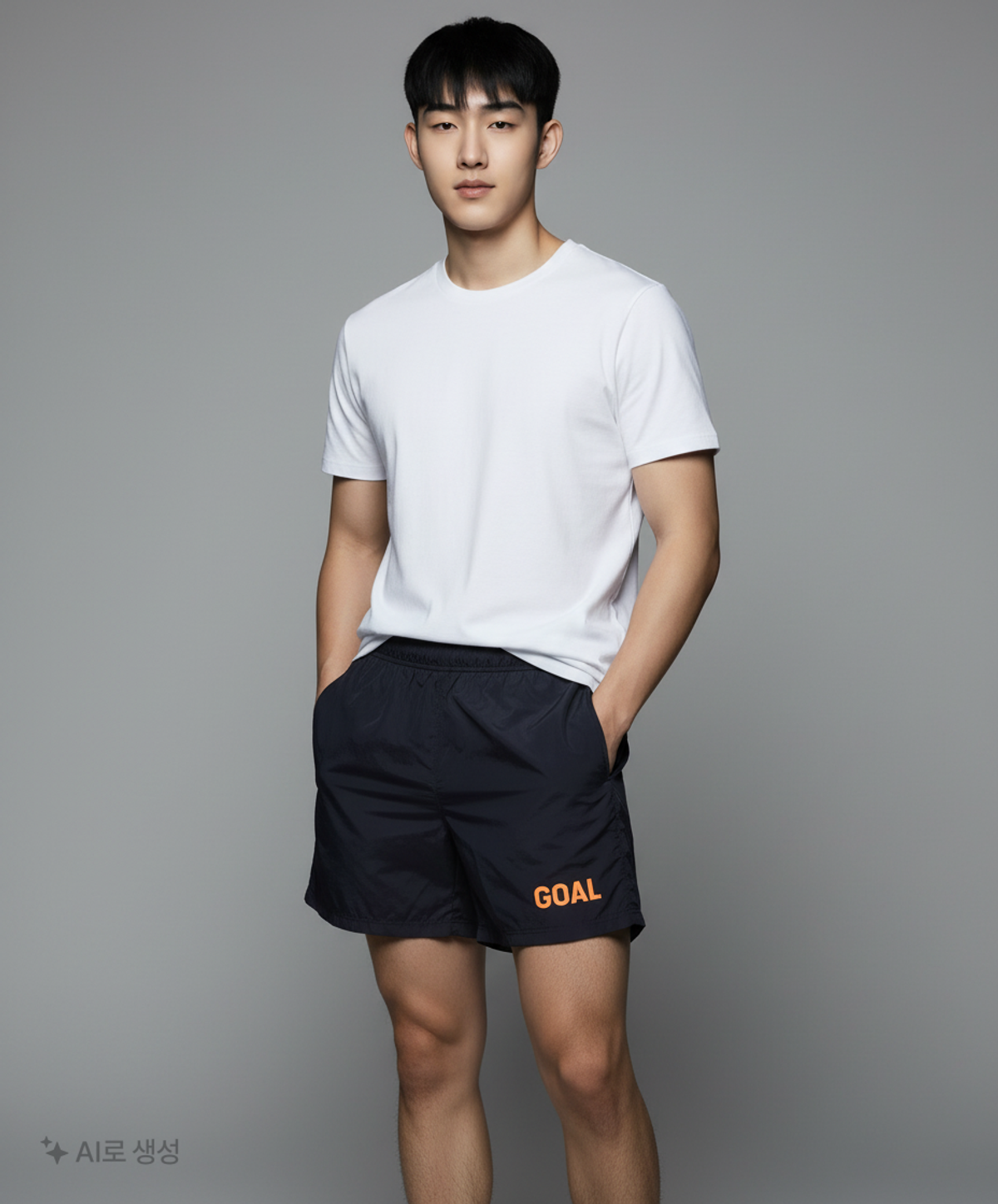 골스튜디오(GOALSTUDIO) LOGO PRINT SHORTS - DARK NAVY M