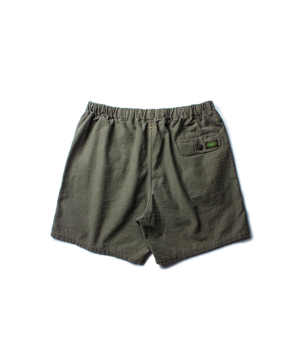 더 레스큐(THE RESQ) COTTON SLUB YOSEMITE CAMP SHORTS [MOSS OLIVE]