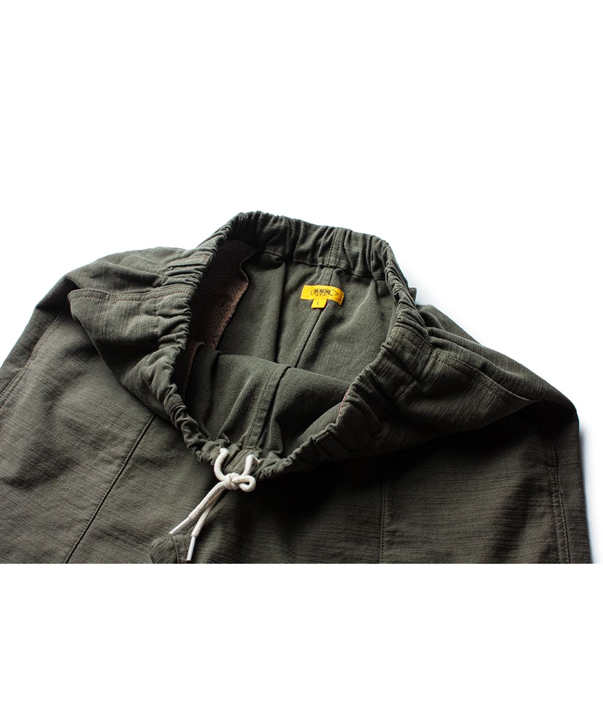 더 레스큐(THE RESQ) COTTON SLUB YOSEMITE CAMP SHORTS [MOSS OLIVE]