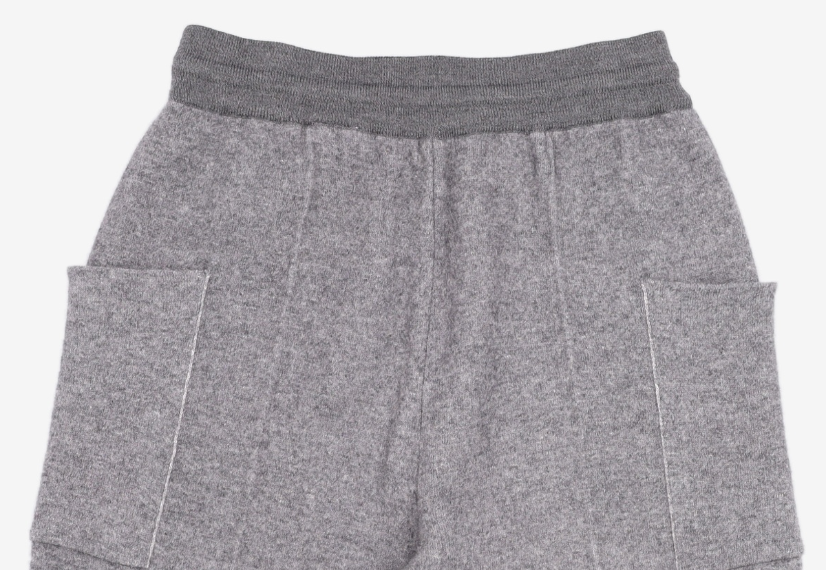 우마뭉(UMARMUNG) Blue fox double faced half pants_Heather Grey M