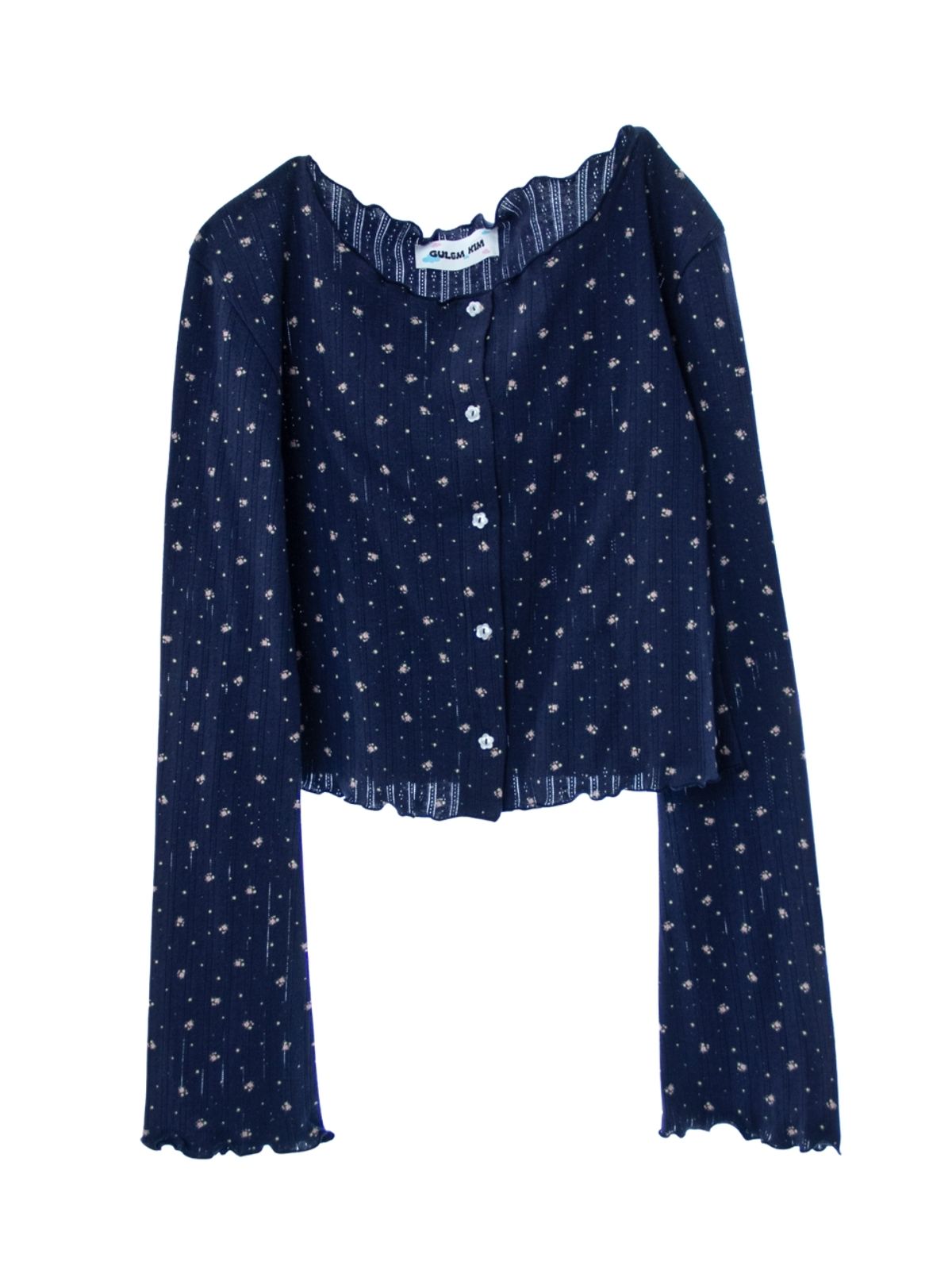 구름킴(GULEMKIM) Little Angel Rib Wave Cardigan (3 clolors)