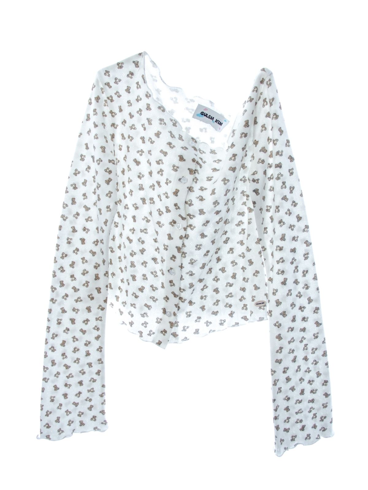 구름킴(GULEMKIM) Little Angel Rib Wave Cardigan (3 clolors)