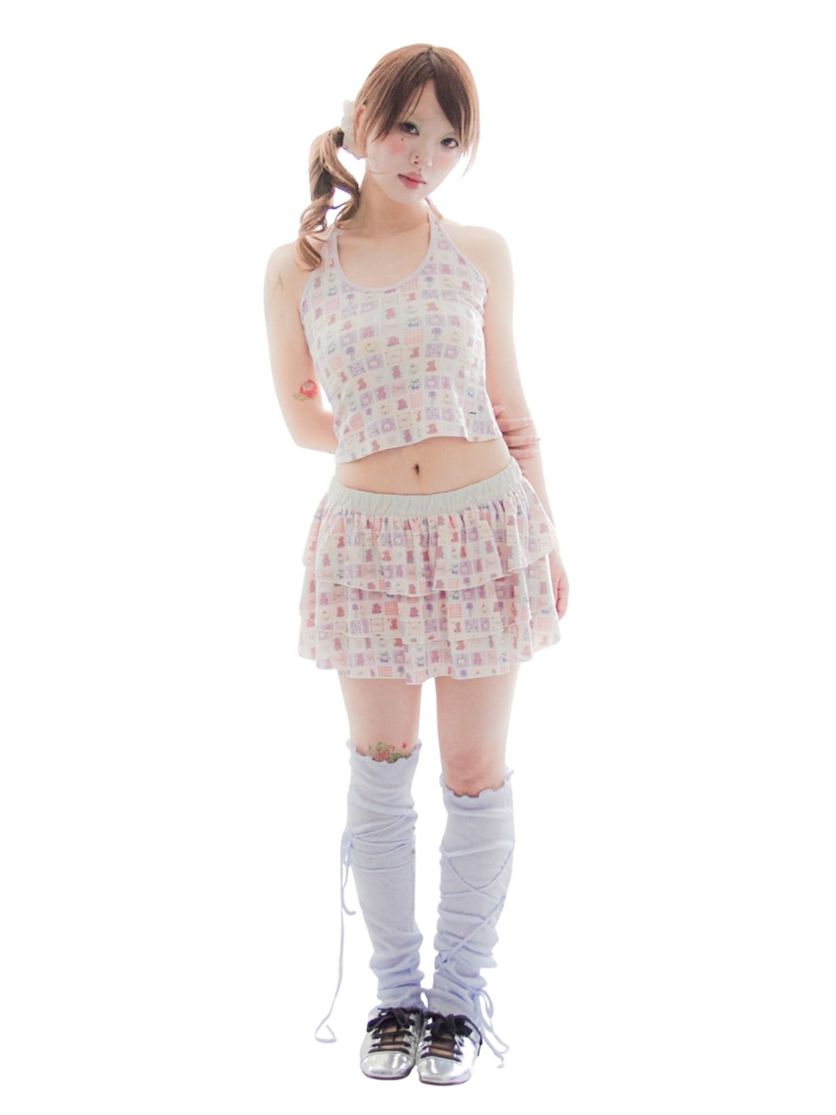 구름킴(GULEMKIM) Angel Kitsch Toy Pattern Halter Top (4 colors)