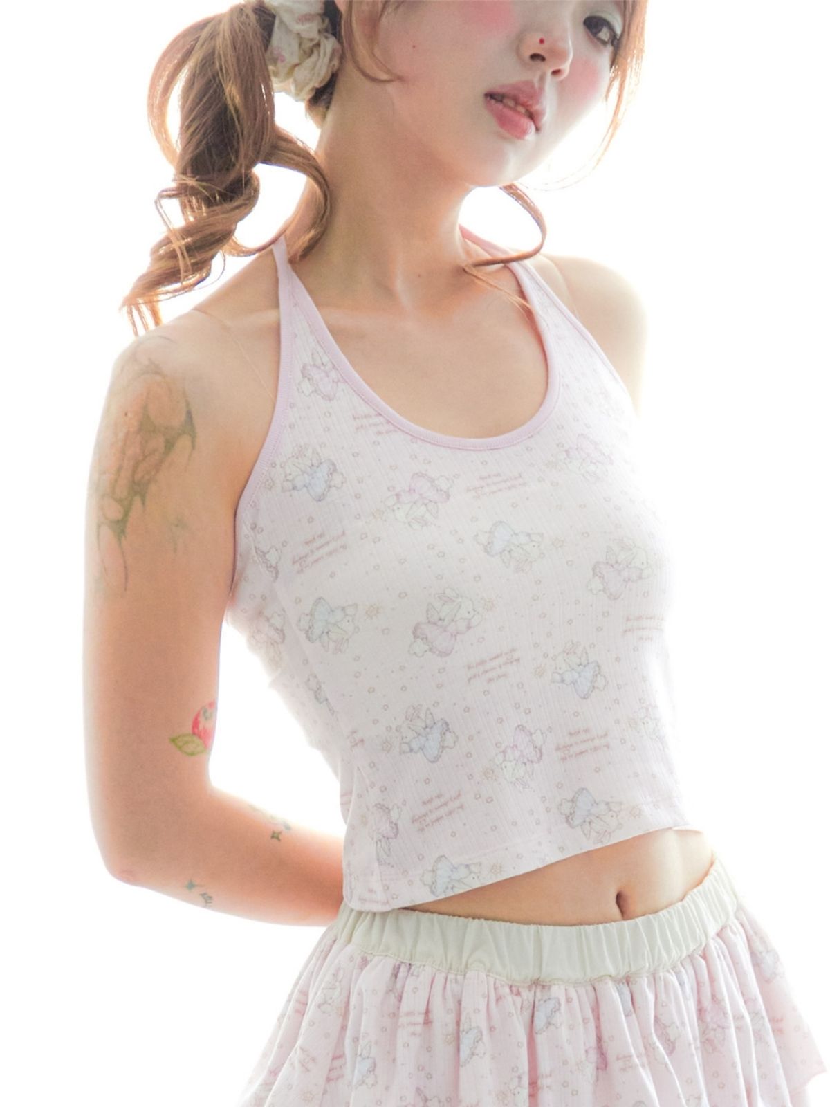 구름킴(GULEMKIM) Angel Kitsch Toy Pattern Halter Top (4 colors)