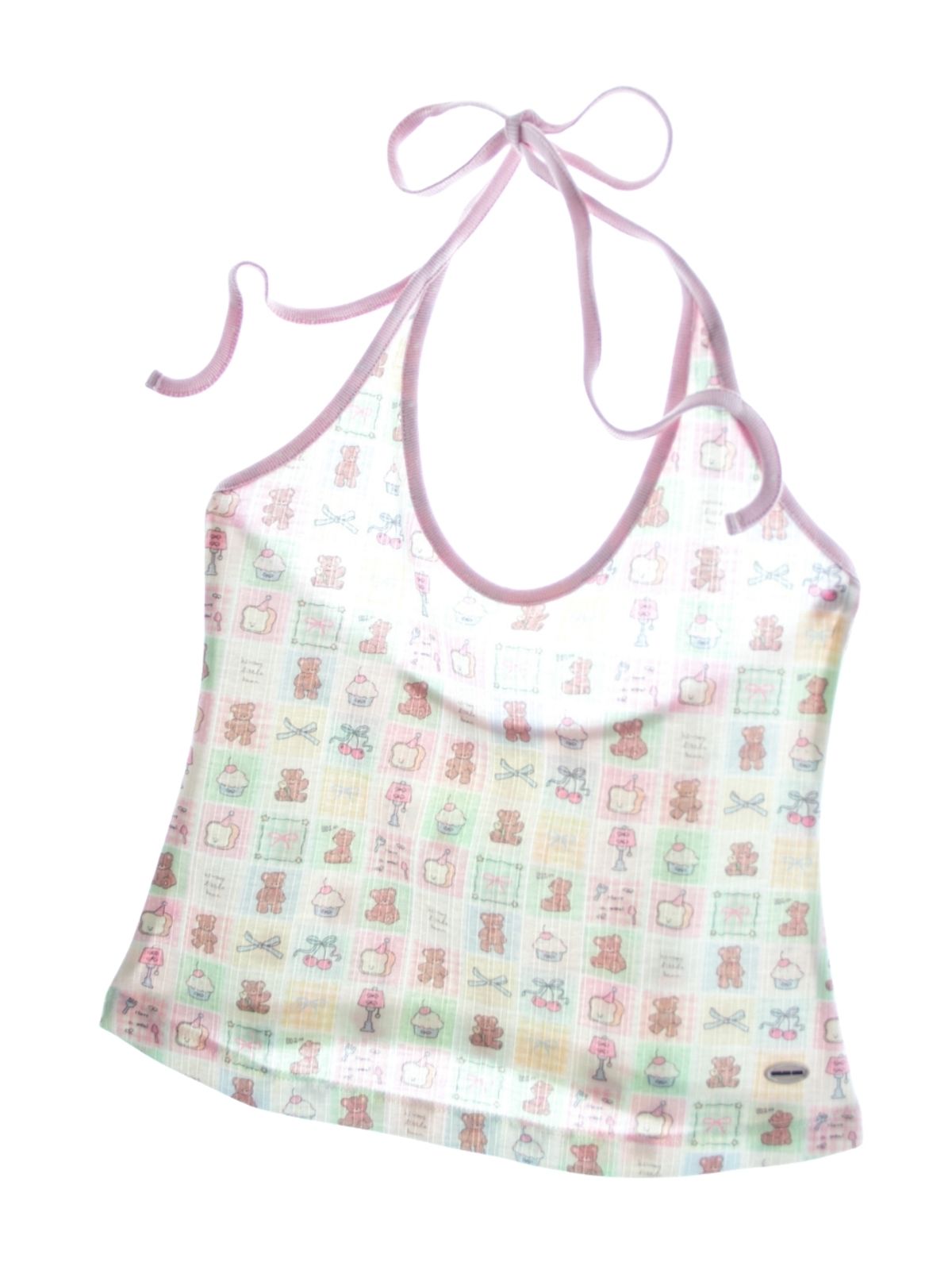 구름킴(GULEMKIM) Angel Kitsch Toy Pattern Halter Top (4 colors)