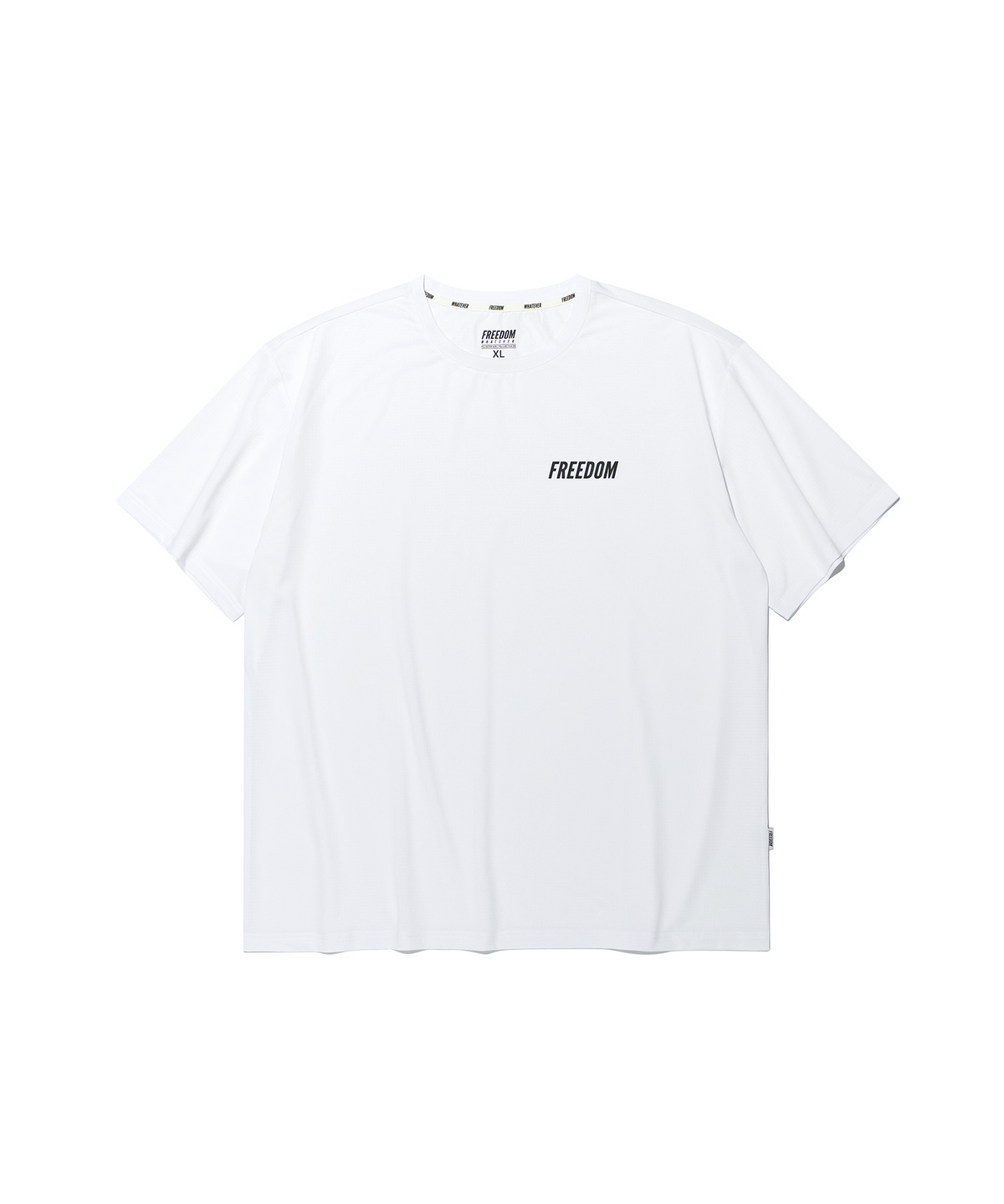 프리덤(FREEDOM) 스퀘어 메쉬 세미오버핏 티셔츠_2color