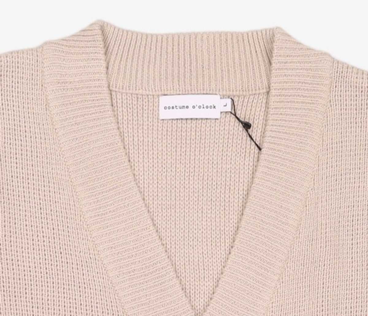 커스텀어클락(COSTUME O’CLOCK) 헤비 울 오버핏 가디건 베이지 COOSCD010BEIGE L