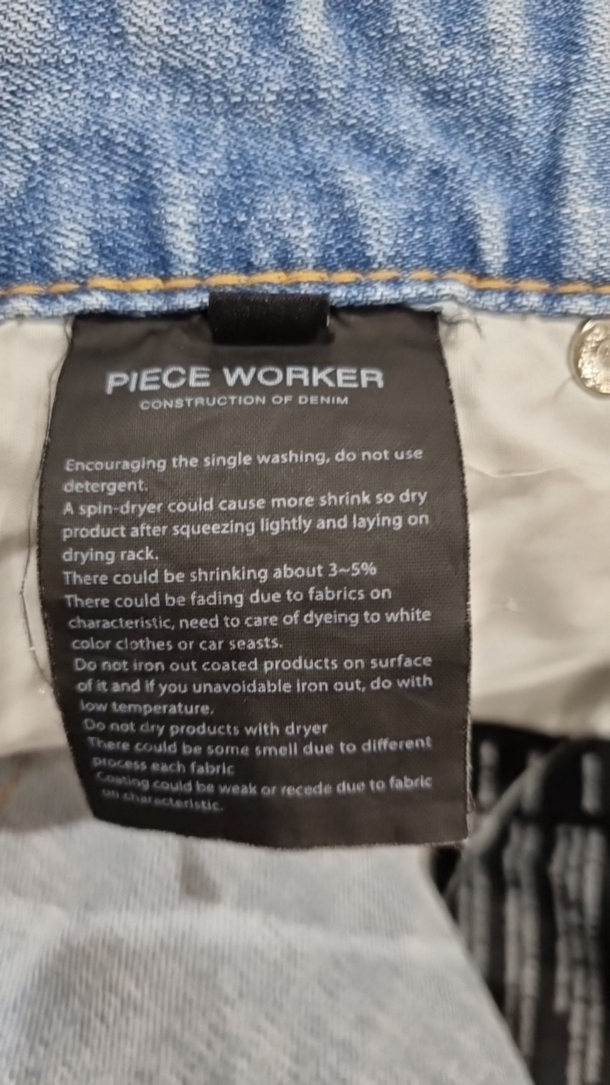 피스워커(PIECE WORKER) 청/데님 팬츠 28
