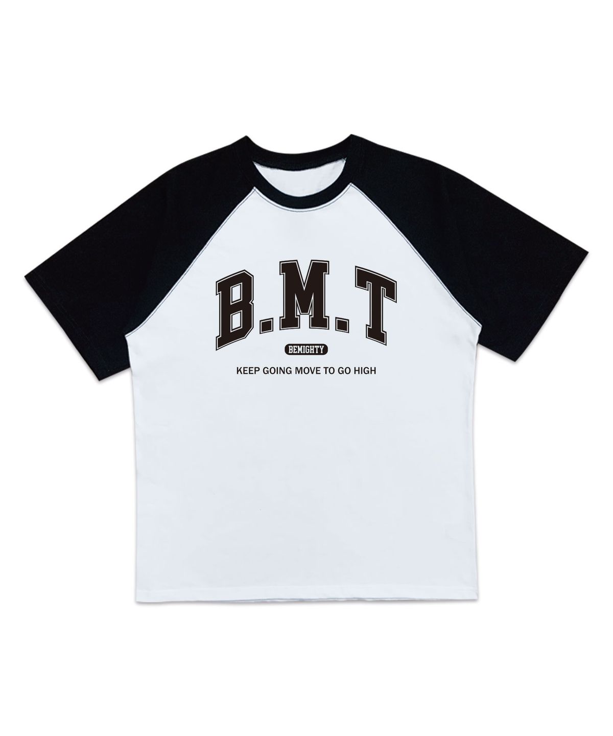 비마이티(BEMIGHTY) BMT 레터링 오버핏 라글란 반팔티셔츠