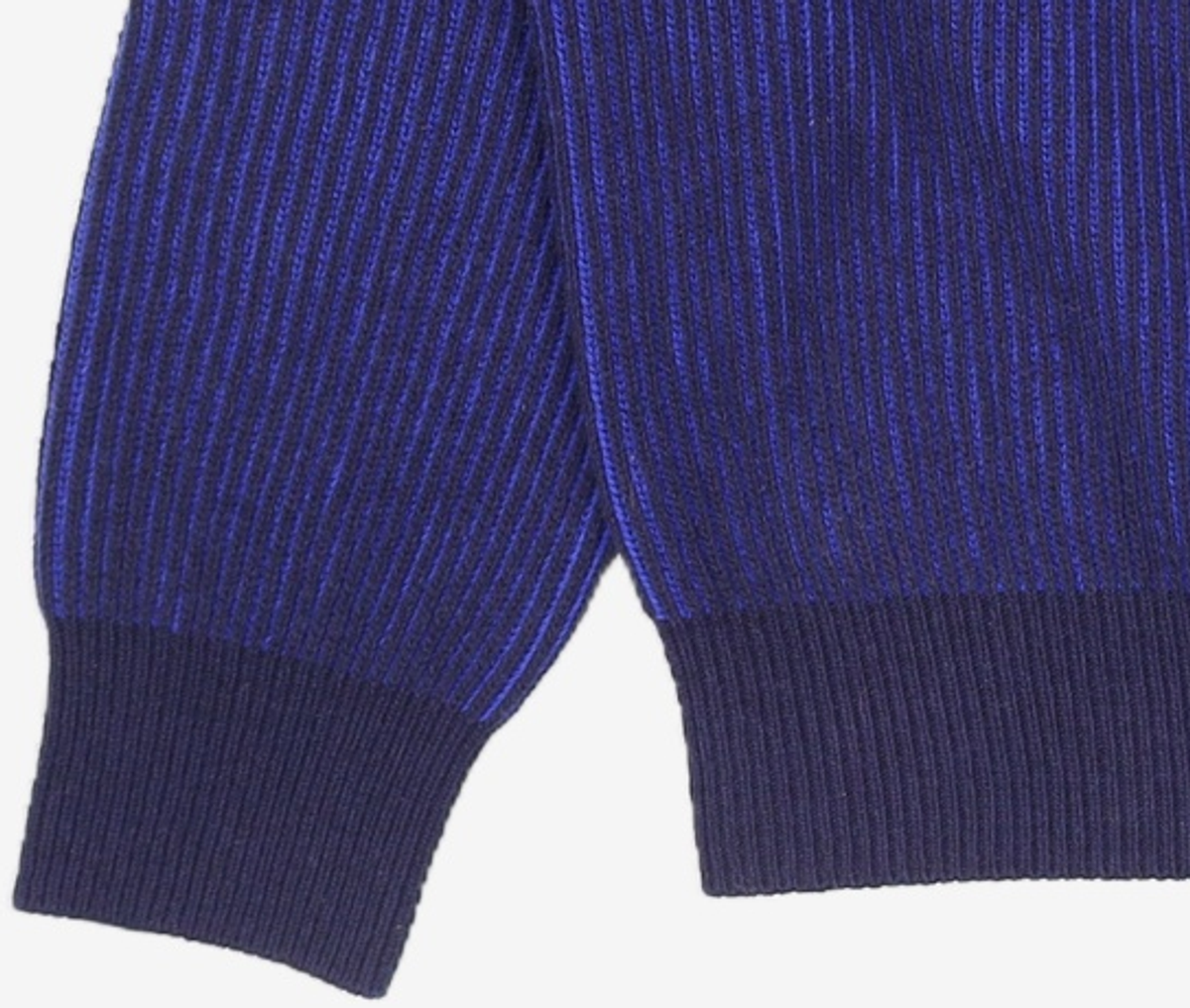 노매뉴얼(NOMANUAL) TWO-TONE KNIT - BLUE M