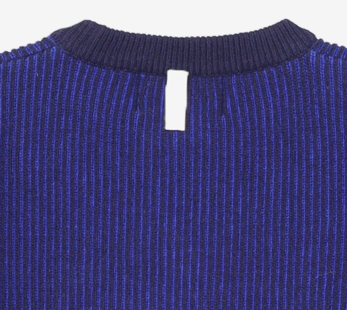 노매뉴얼(NOMANUAL) TWO-TONE KNIT - BLUE M