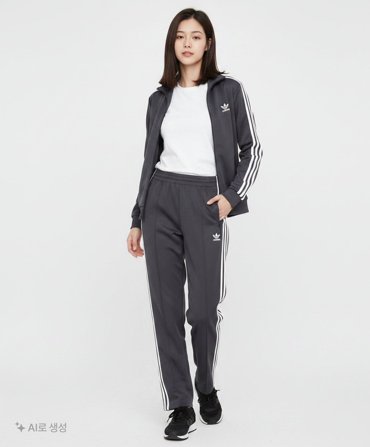 아디다스(ADIDAS) 모던 유로파 트랙팬츠 - 블랙:화이트 / GJ6745 S