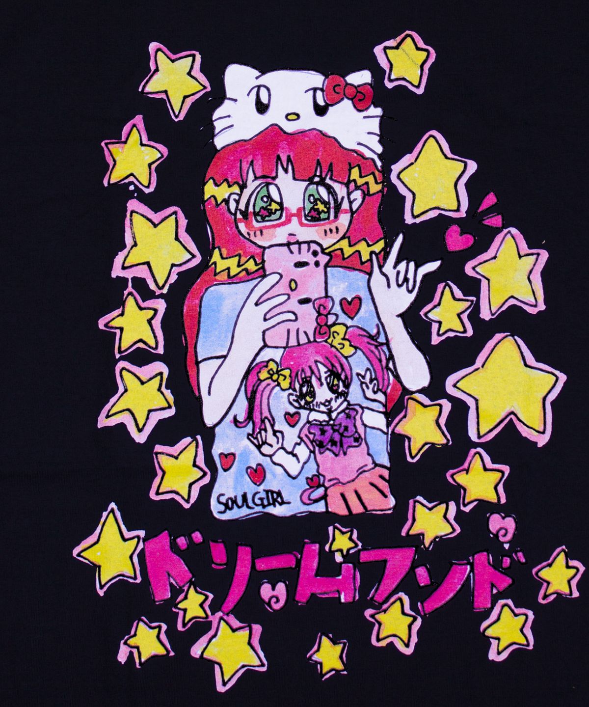 소울푸시캣(SOULPUSSSYCAT) SOULGIRL® x DORIMURANDO T-shirts (black)