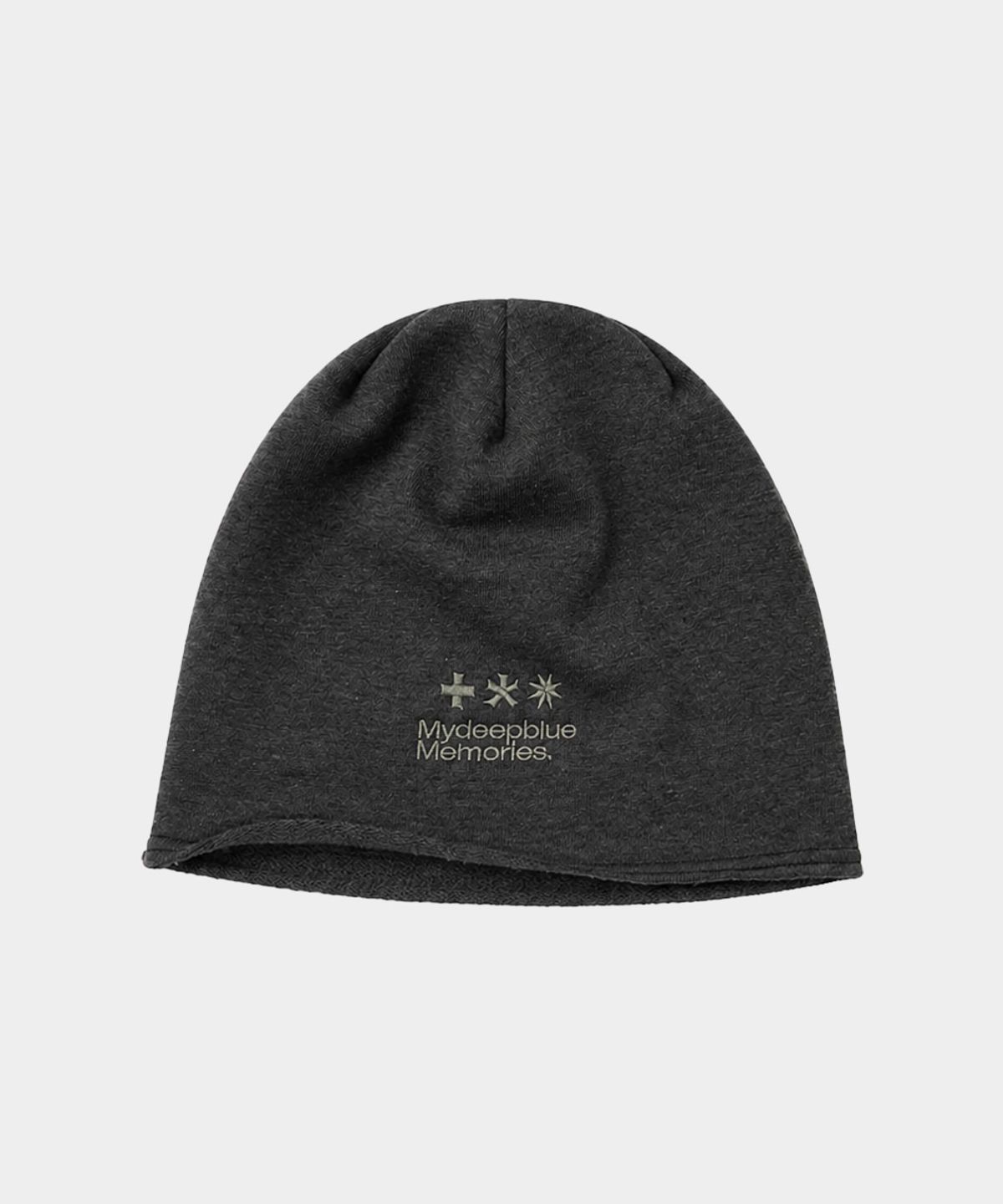 마이딥블루메모리즈(MY DEEP BLUE MEMORIES) Mm Logo Roll Beanie (CHARCOAL)