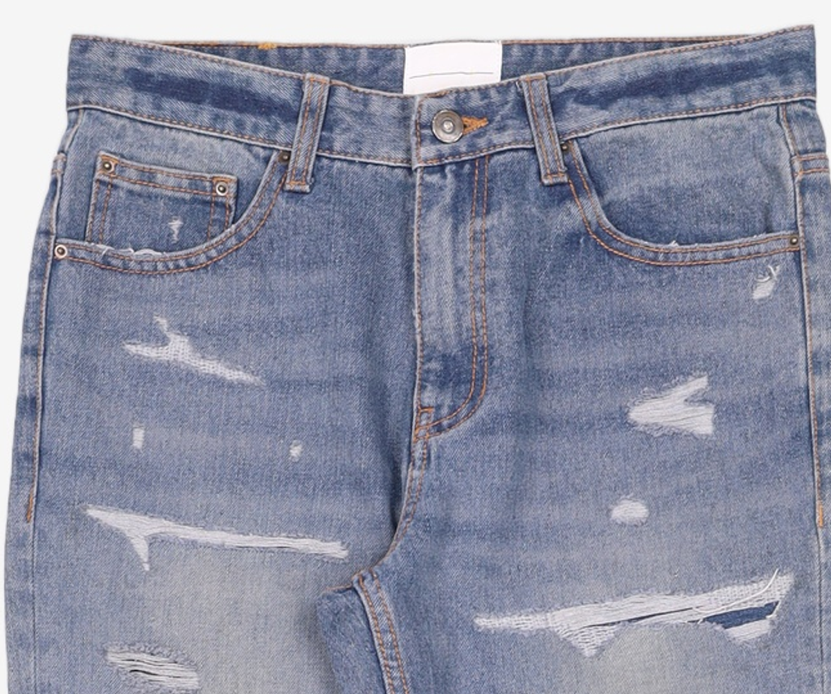 메종미네드(MAISON MINED) BLAST DESTROYED DENIM PANTS 46