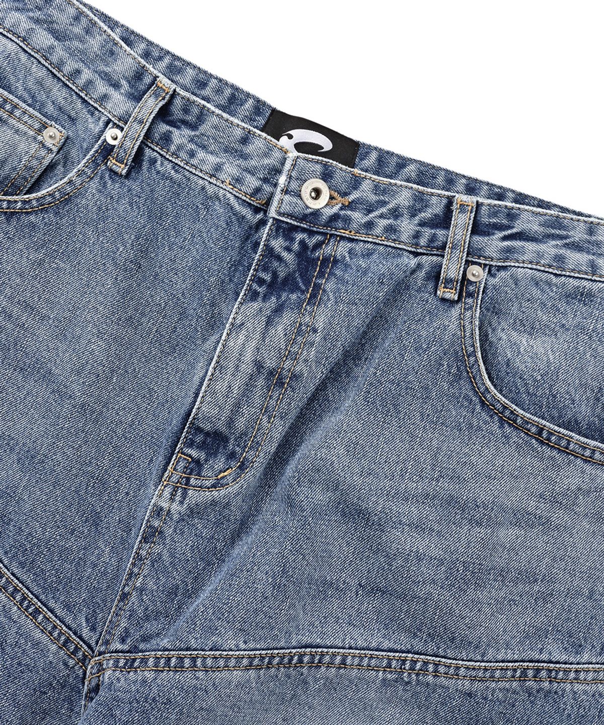 르렌느(LERENNE) Knee Dart Denim - Blue