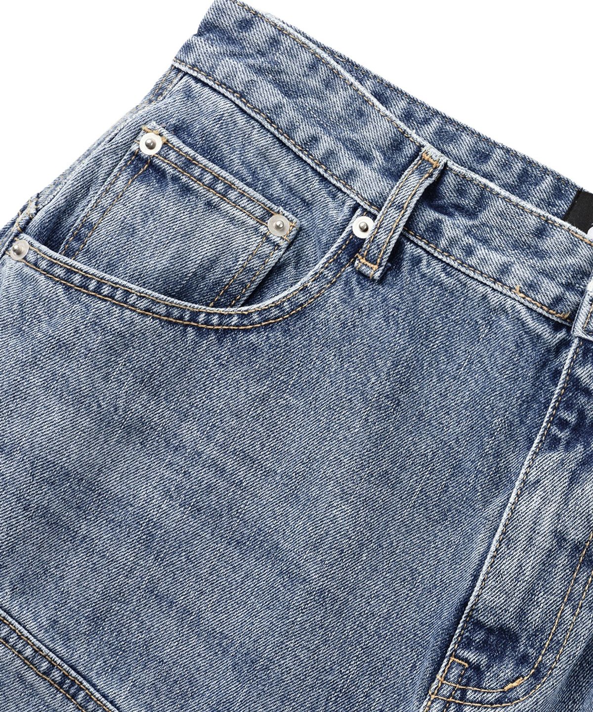 르렌느(LERENNE) Knee Dart Denim - Blue