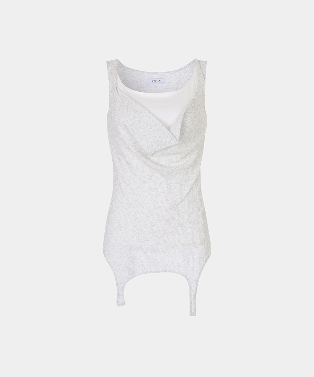 루펀(LOOFUN) Drape Garter Sleeveless / 드레이프 가터 슬리브리스 [Oatmeal]