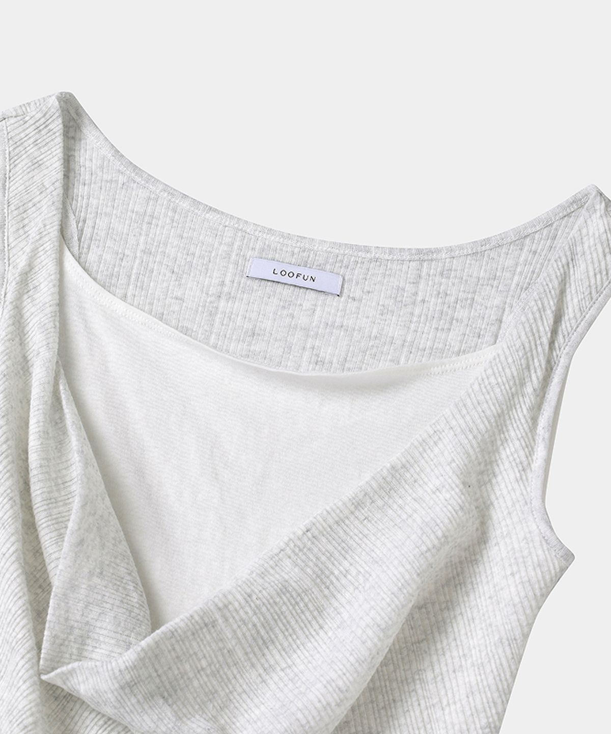 루펀(LOOFUN) Drape Garter Sleeveless / 드레이프 가터 슬리브리스 [Oatmeal]