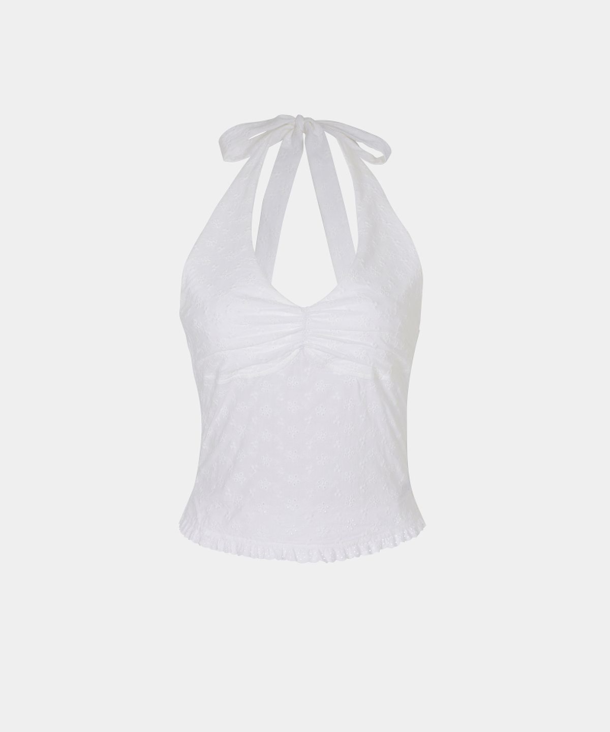 루펀(LOOFUN) Punching Halter Sleeveless / 펀칭 홀터 슬리브리스 [White]