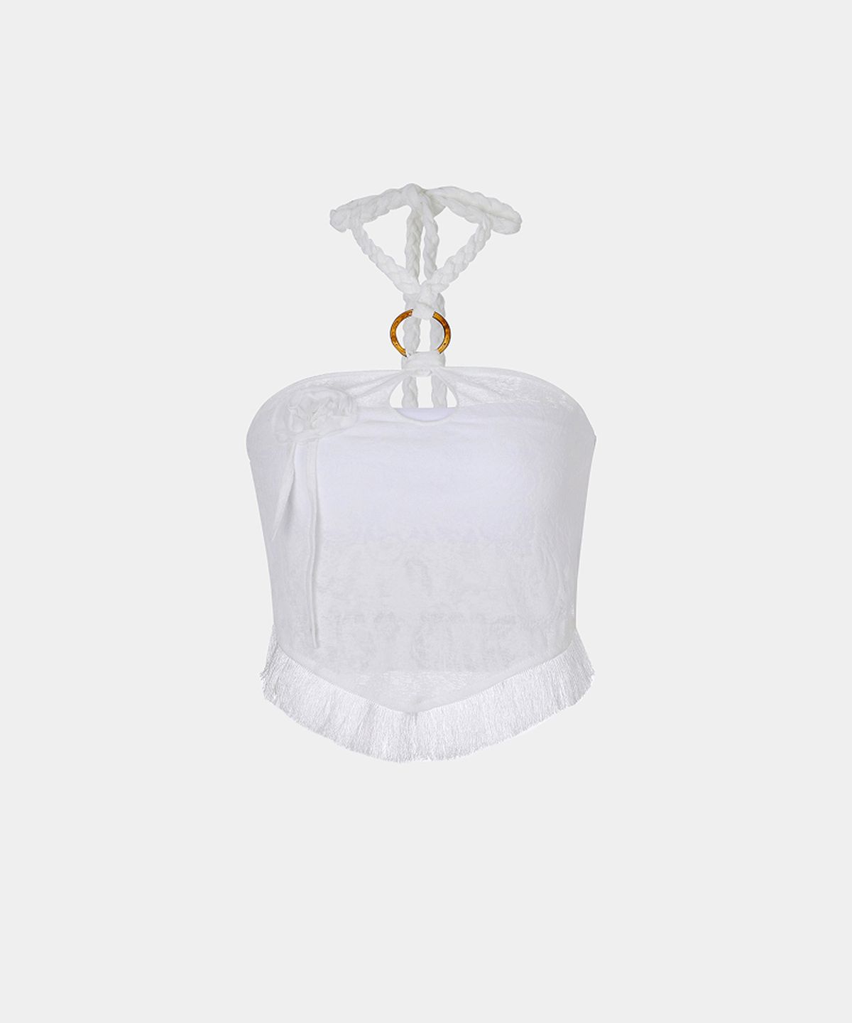 루펀(LOOFUN) Corsage Halter Sleeveless / 코사지 홀터 슬리브리스 [White]