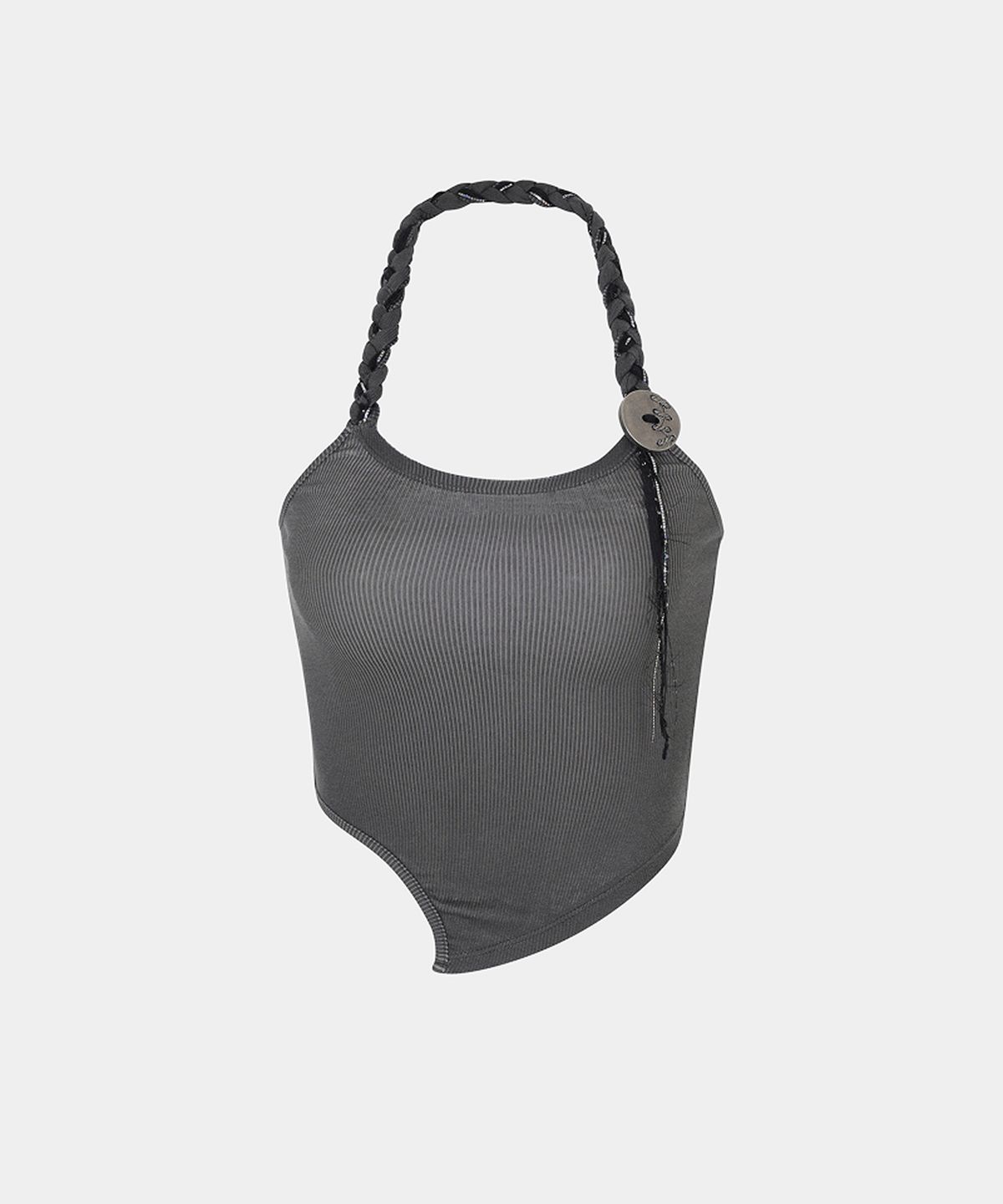 루펀(LOOFUN) Pendant Braid Sleeveless / 펜던트 브레이드 슬리브리스 [Charcoal]