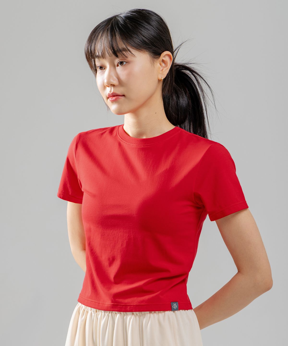 모어아웃(MOREOUT) 여성요가복 데일리 소프트 슬림티 4TT6471