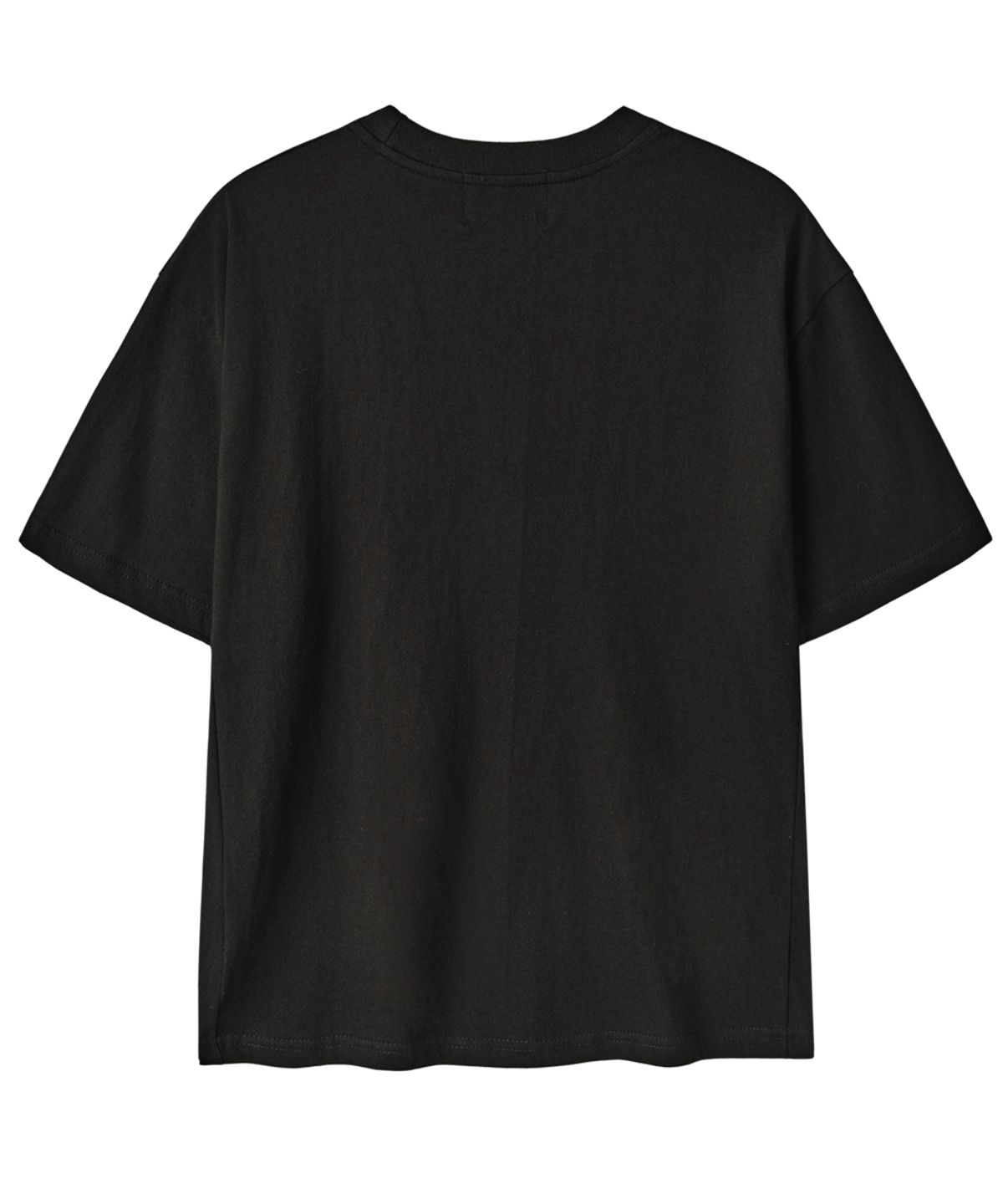 르렌느(LERENNE) Magazine Printed T-Shirt - Black