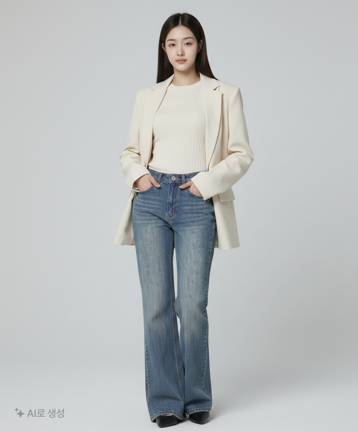 필루미네이트(FILLUMINATE) 청/데님 팬츠 S