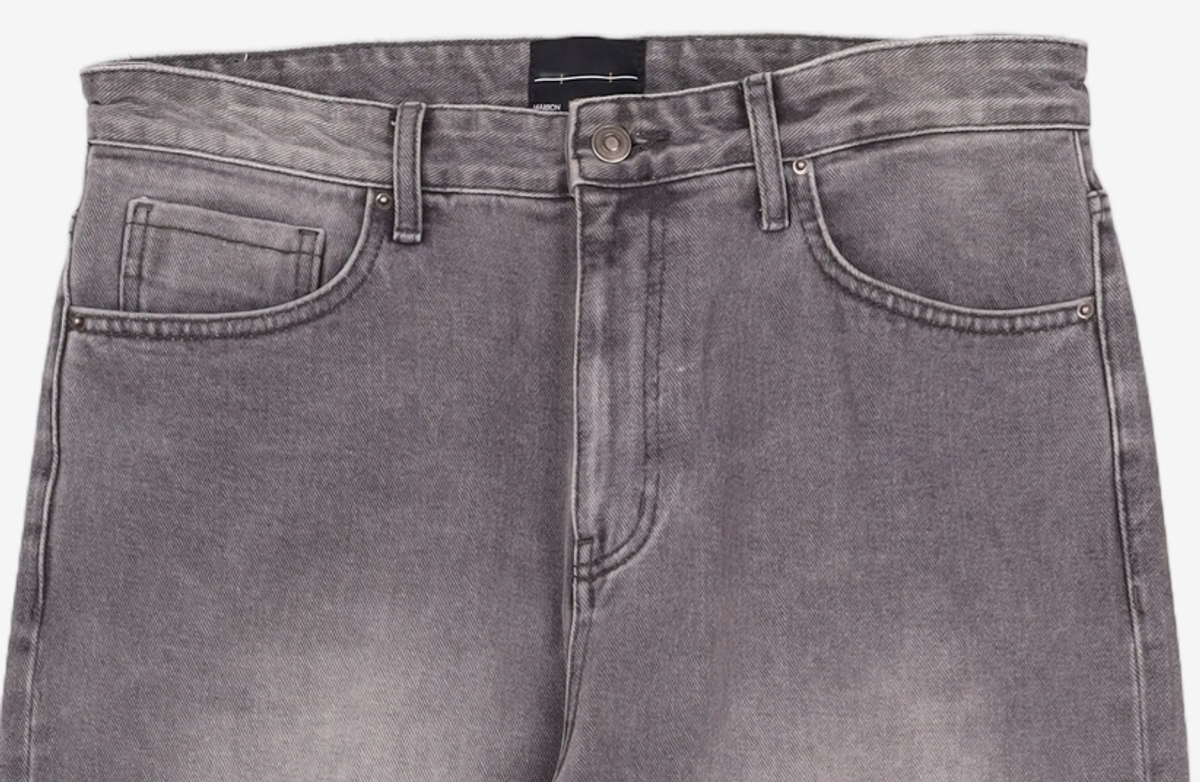 메종미네드(MAISON MINED) PAINTING CROPPED WIDE DENIM GREY 50