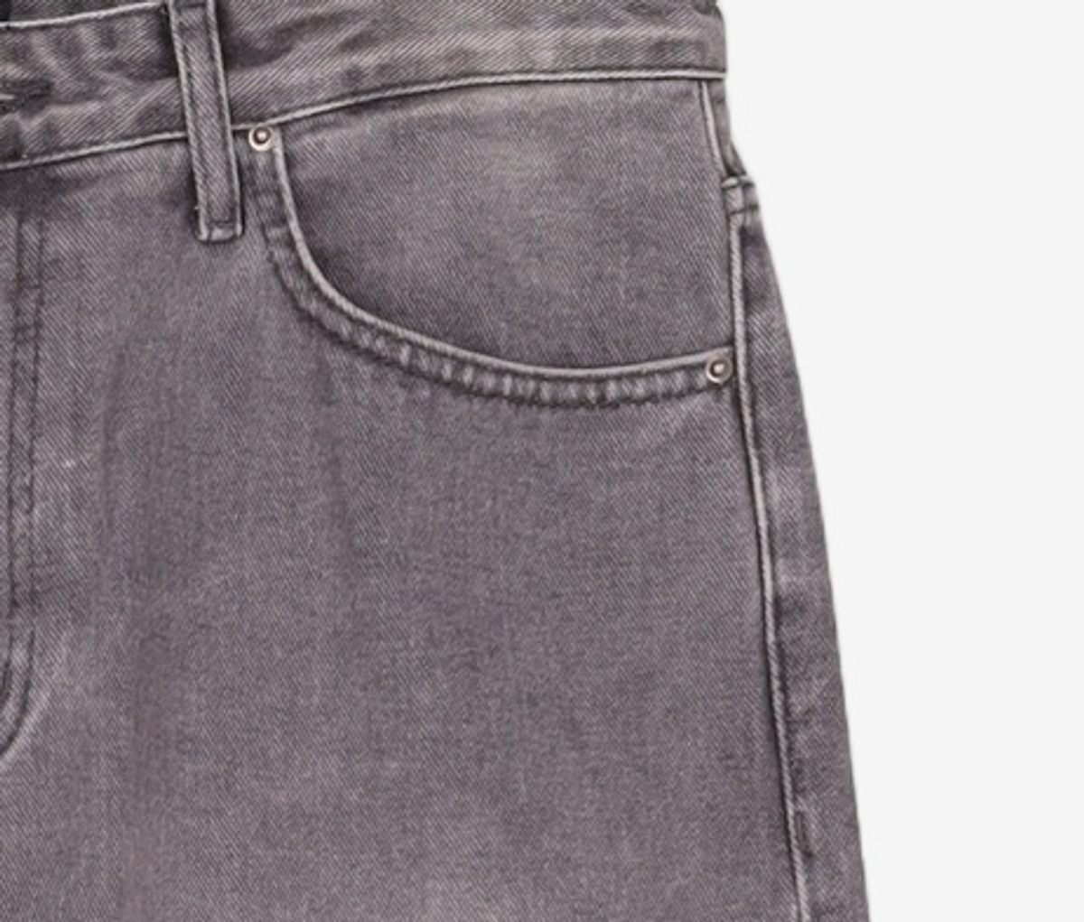 메종미네드(MAISON MINED) PAINTING CROPPED WIDE DENIM GREY 50