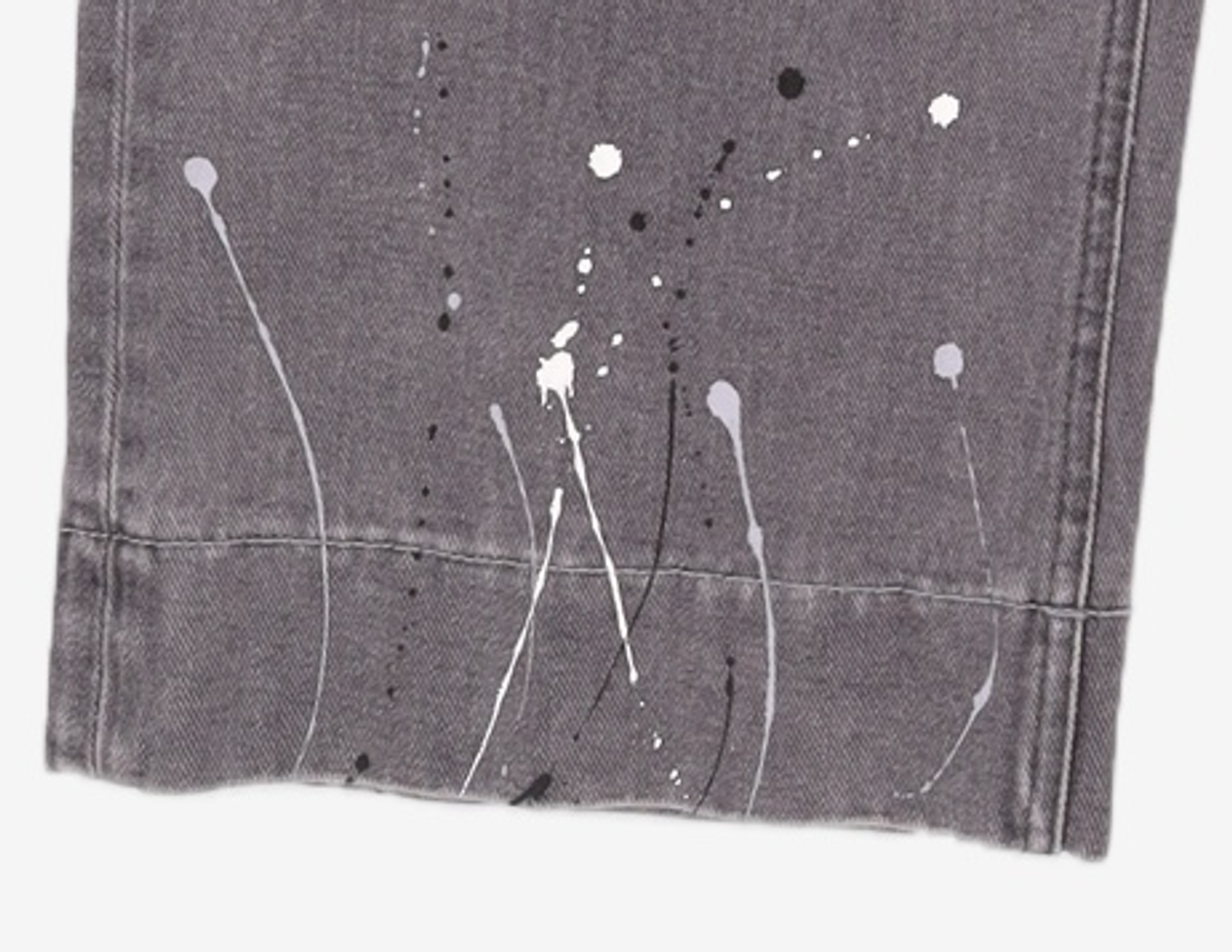 메종미네드(MAISON MINED) PAINTING CROPPED WIDE DENIM GREY 50