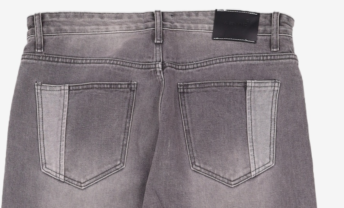 메종미네드(MAISON MINED) PAINTING CROPPED WIDE DENIM GREY 50