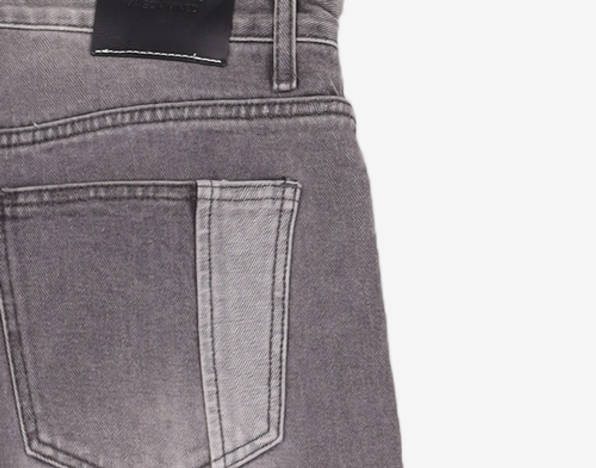 메종미네드(MAISON MINED) PAINTING CROPPED WIDE DENIM GREY 50