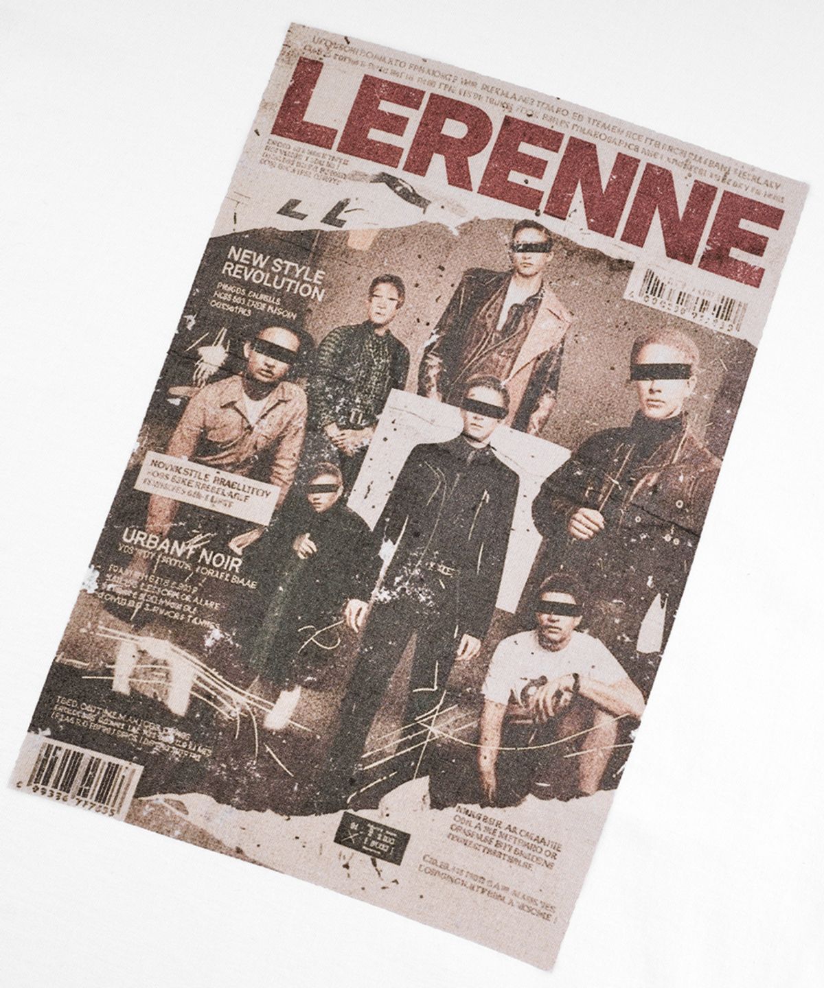 르렌느(LERENNE) Magazine Printed T-Shirt - White
