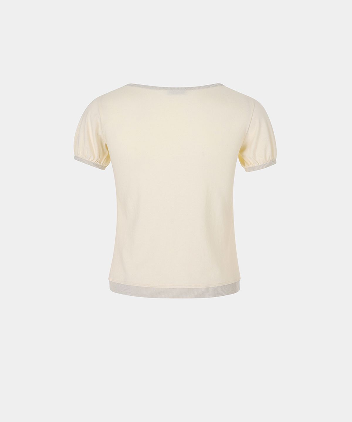 루펀(LOOFUN) Button Tamagotchi Tee / 버튼 다마고치 티 [Cream]