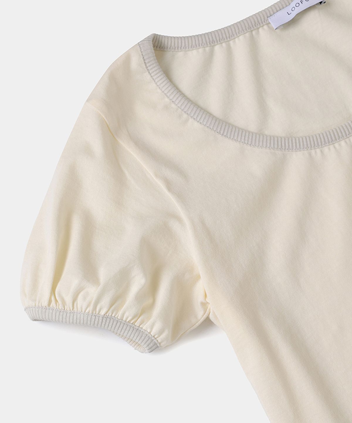 루펀(LOOFUN) Button Tamagotchi Tee / 버튼 다마고치 티 [Cream]